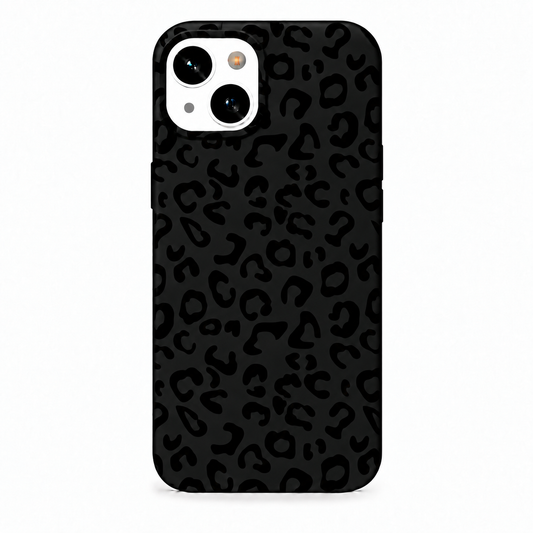 Leopar Siyah Desenli Telefon Kılıfı