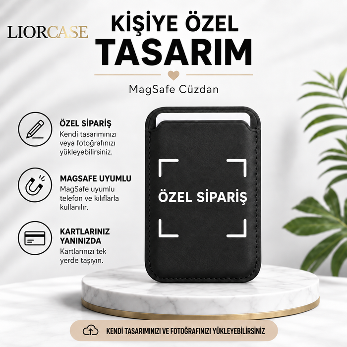 Kişiye Özel Tasarım Magsafe Cüzdan Kartlık (Tam Ekran Veya Logo)