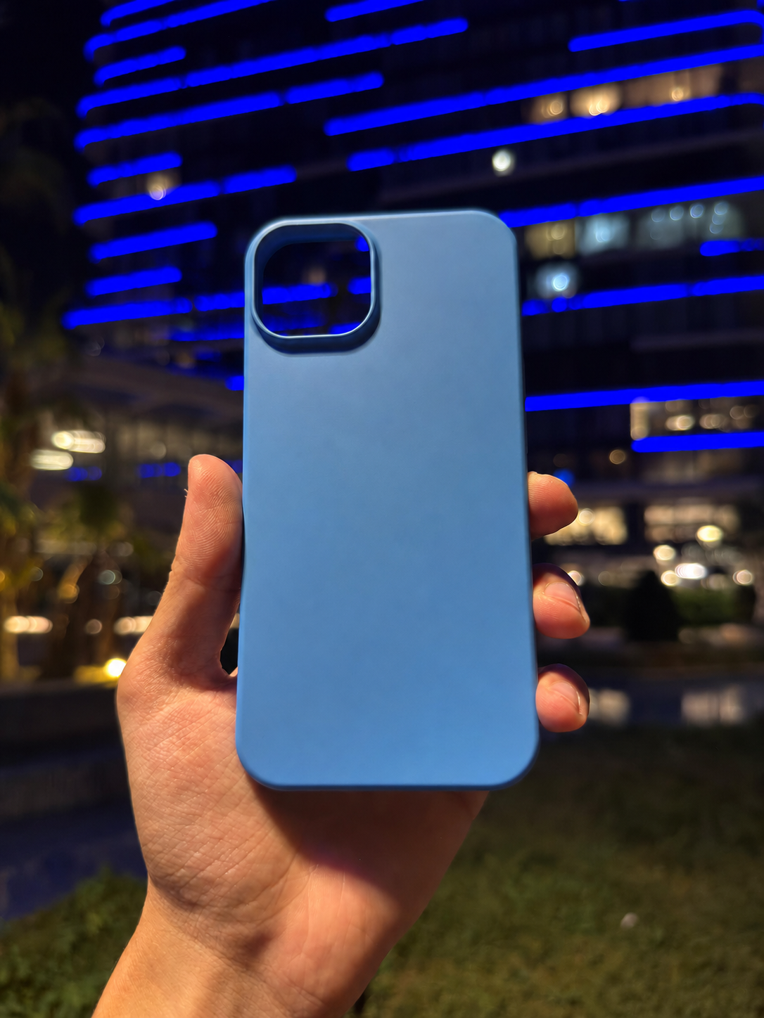 Silikon Klasik Telefon Kılıfı (Dağ Mavi)