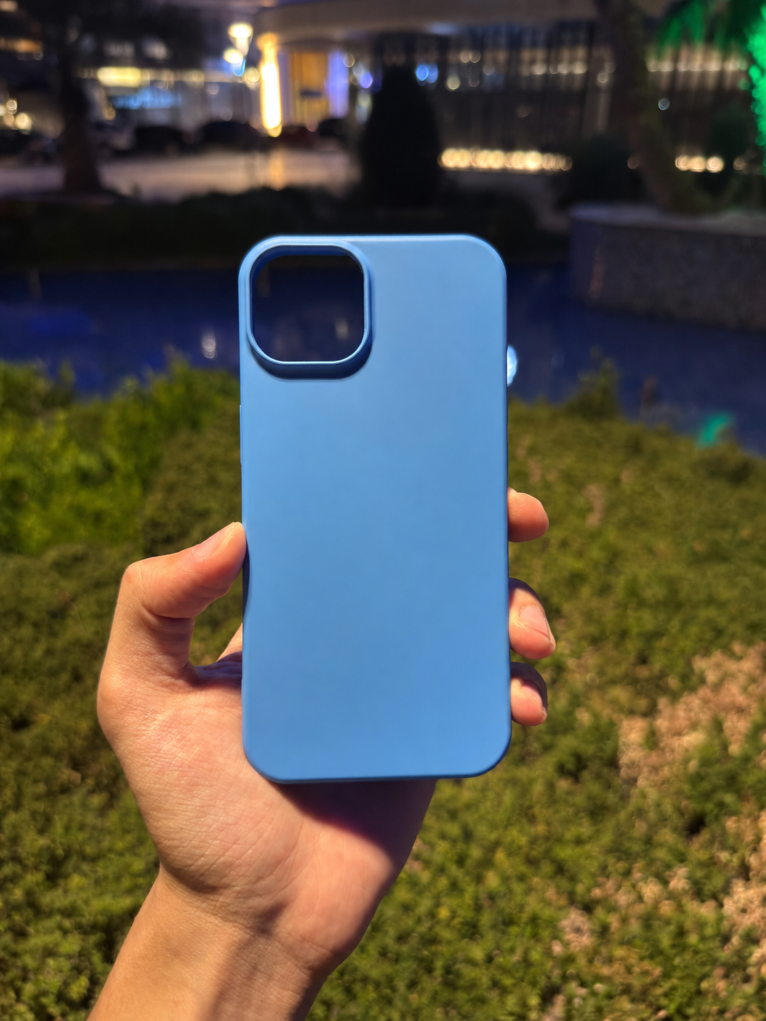 Silikon Klasik Telefon Kılıfı (Dağ Mavi)
