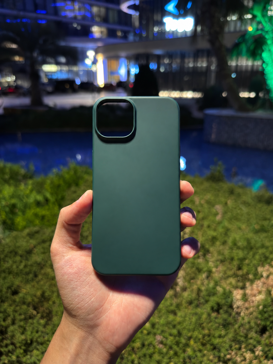 Silikon Klasik Telefon Kılıfı (Koyu Yeşil)