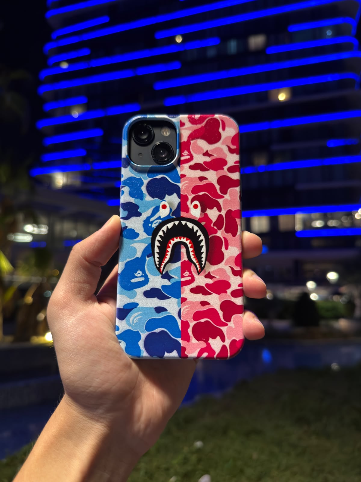 BAPE SHARK PİNK BLUE Telefon Kılıfı