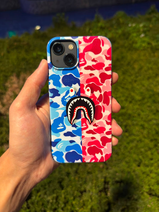 BAPE SHARK PİNK BLUE Telefon Kılıfı
