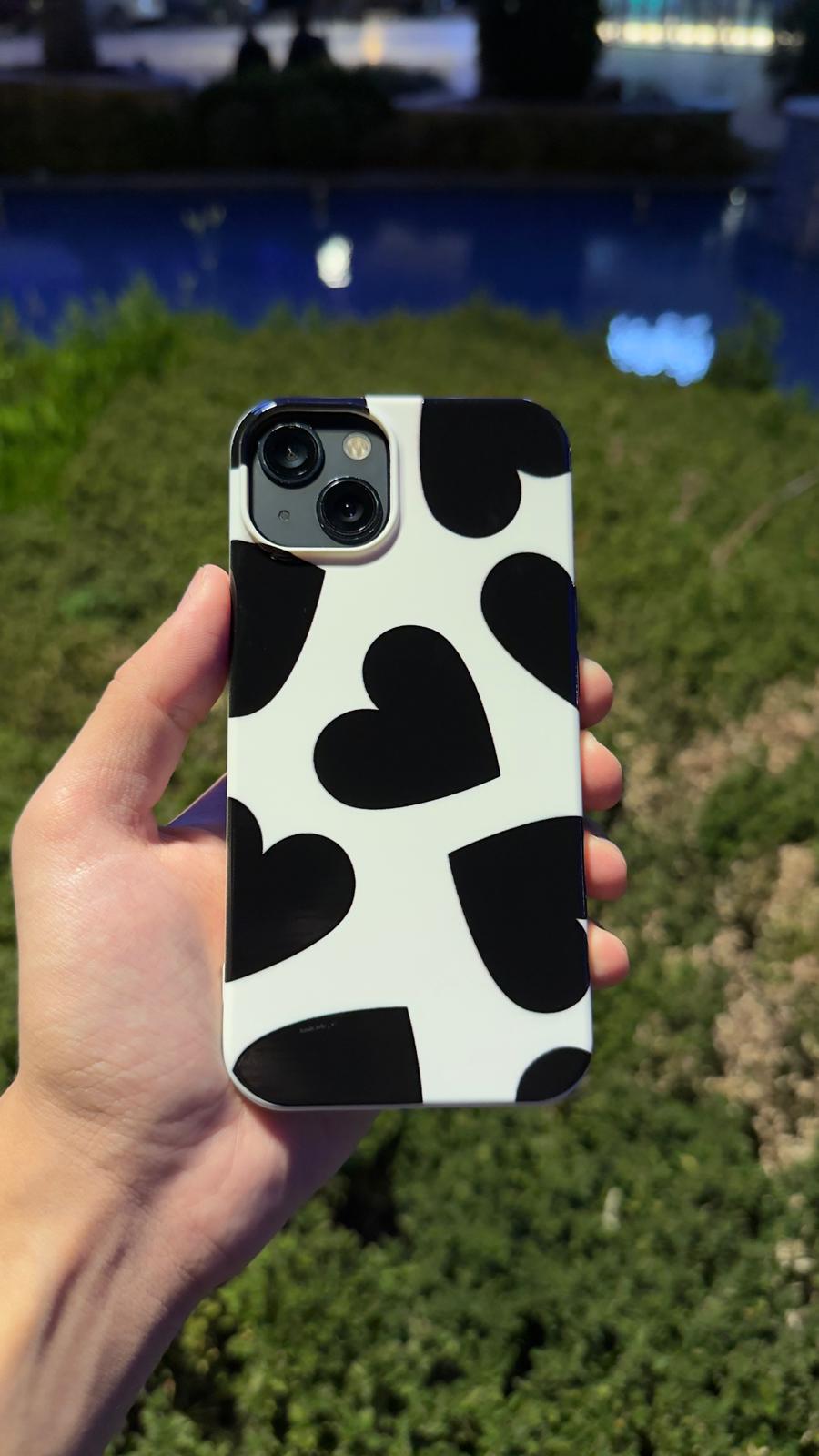 Cow Print Heart Telefon Kılıfı