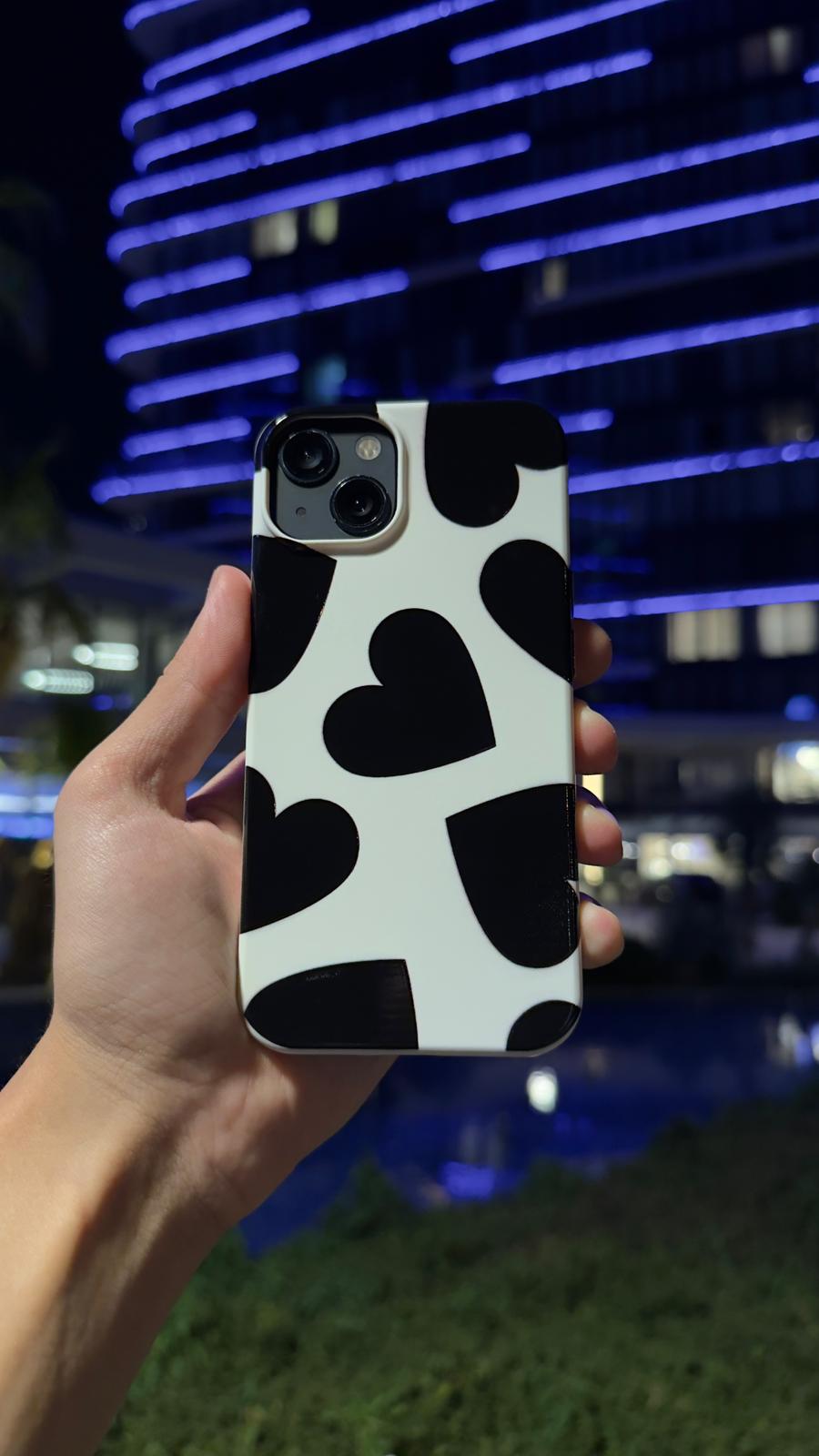Cow Print Heart Telefon Kılıfı