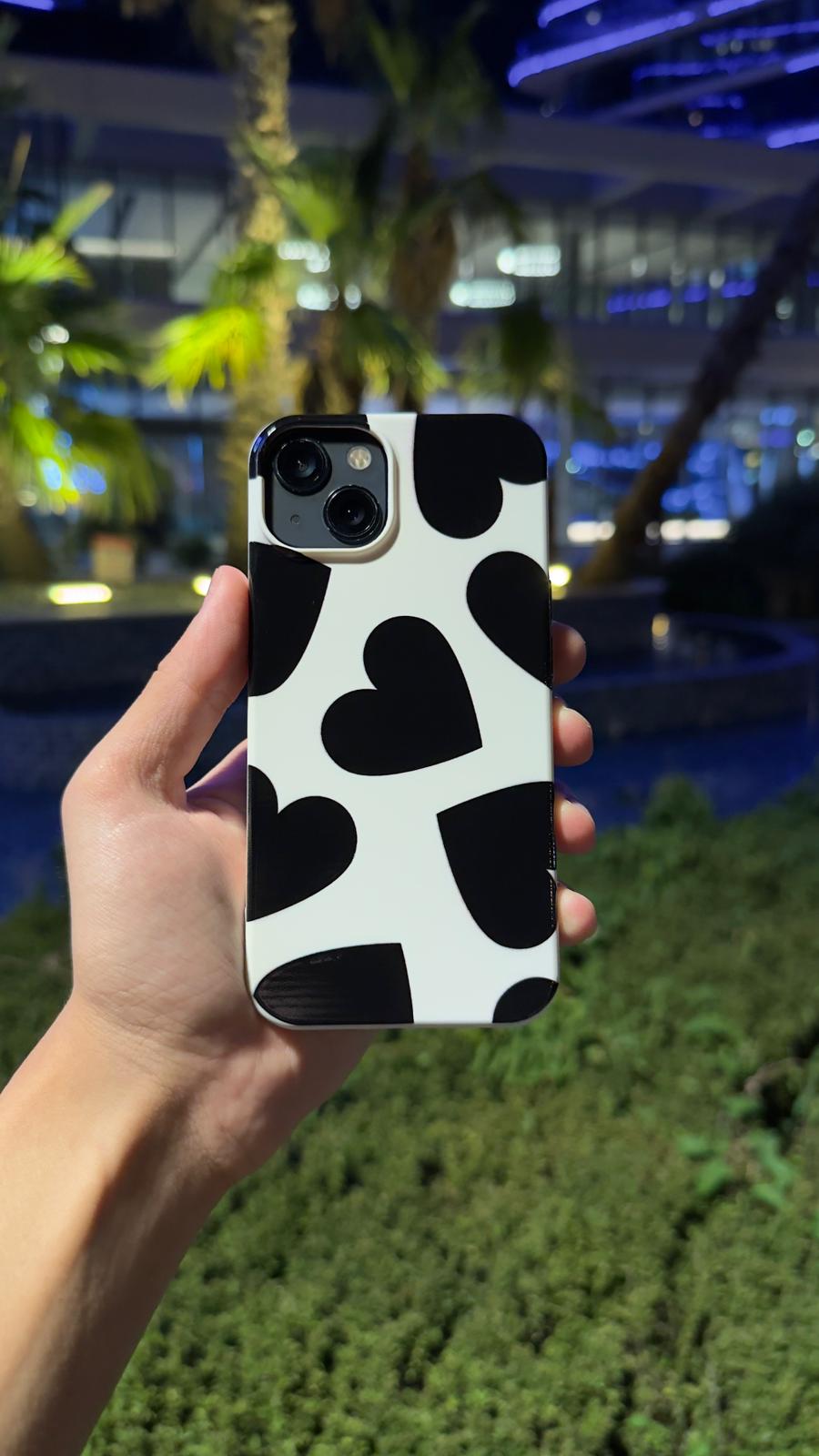 Cow Print Heart Telefon Kılıfı
