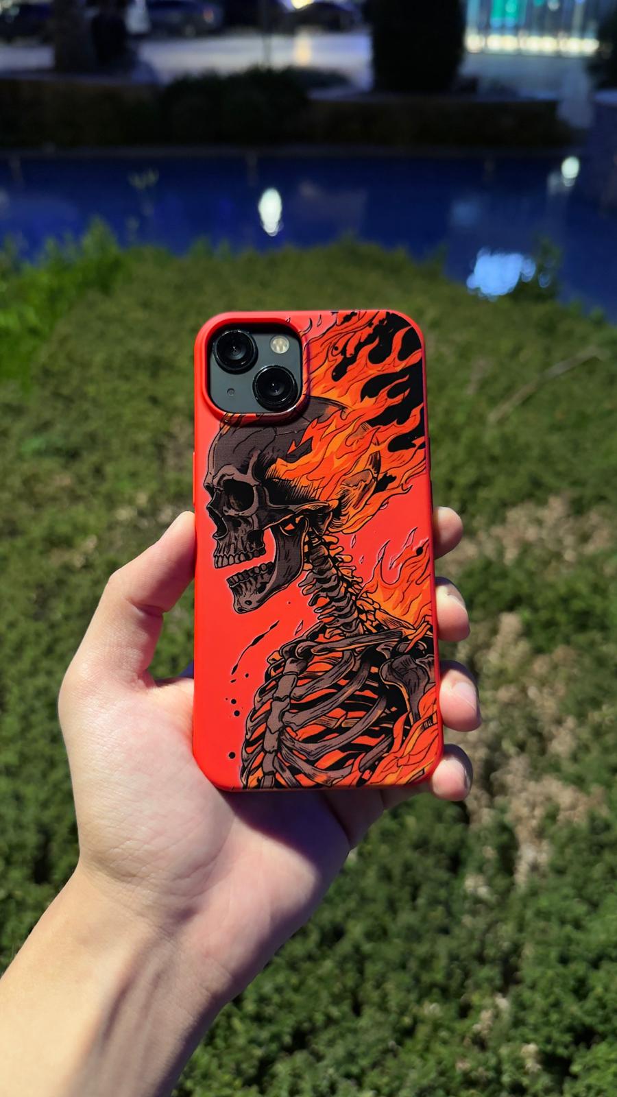 Inferno Skull Telefon Kılıfı