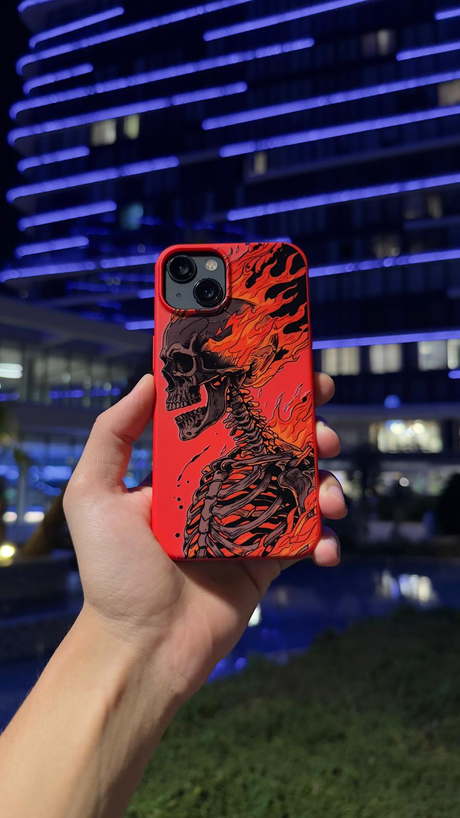 Inferno Skull Telefon Kılıfı