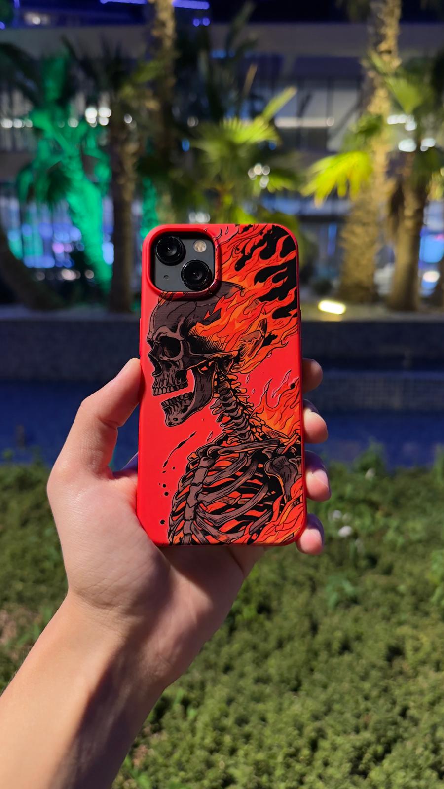 Inferno Skull Telefon Kılıfı