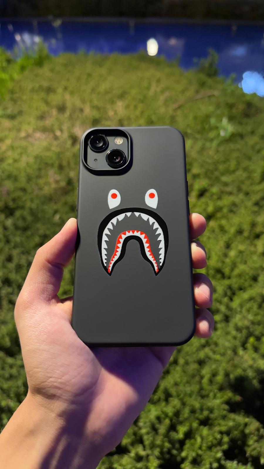 BAPE SHARK Siyah Telefon Kılıfı
