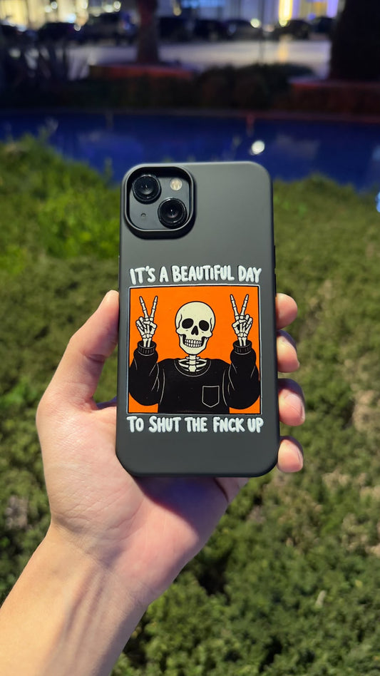 Beautiful Day Skeleton Telefon Kılıfı